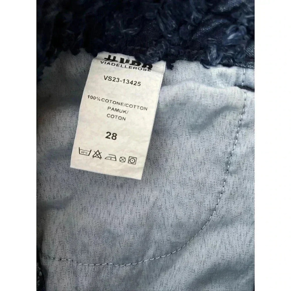 VDR Via Delle Rose Italian Shorts Size 28 Denim With Hat Size L - Picture 6 of 9